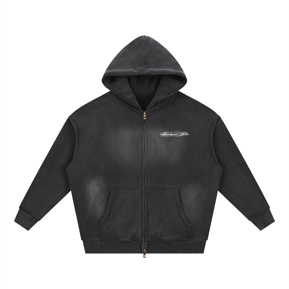 Sunfade Zipper Boxy Hoodie