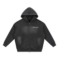 Sunfade Two-way Zipper Boxy Fleece Hoodie