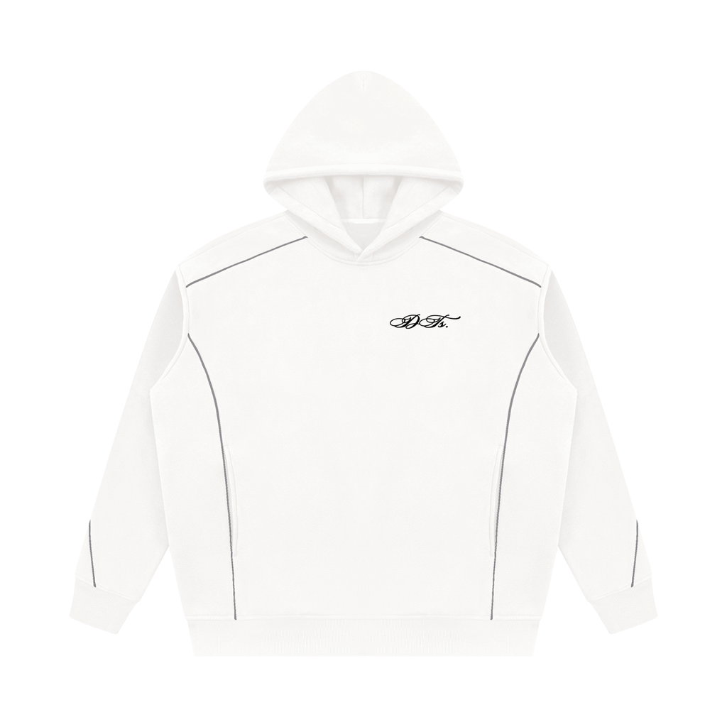 Unisex Oversized Piping Fleece Hoodie