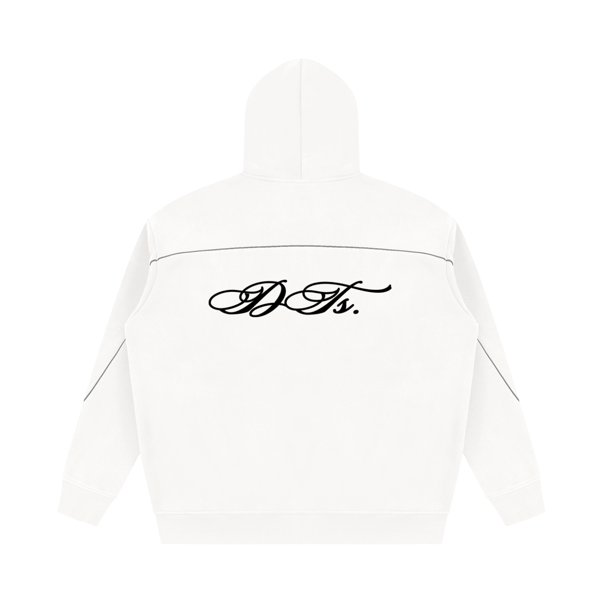 Unisex Oversized Piping Fleece Hoodie