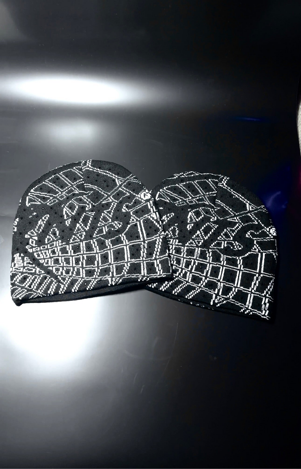 Rhinestone Spider x Web Beanie