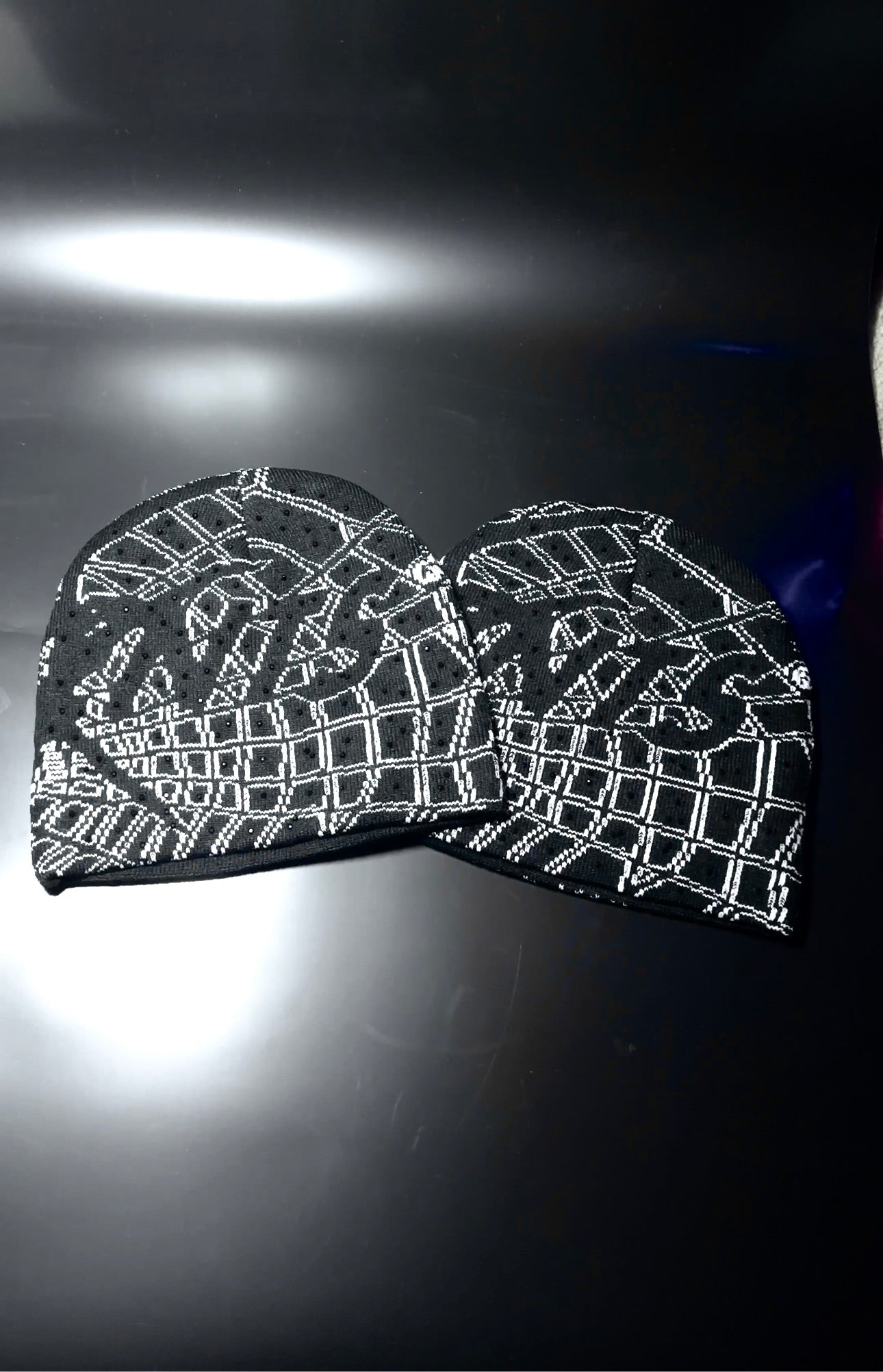 Rhinestone Spider x Web Beanie