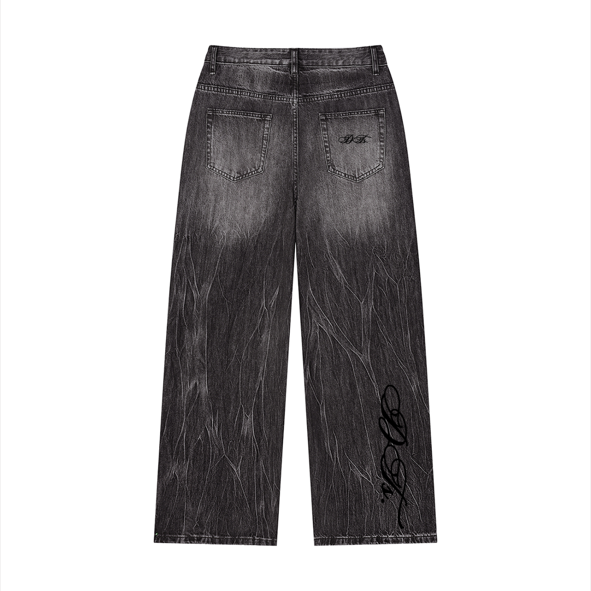 Vintage Wash "DT" Denim Jeans