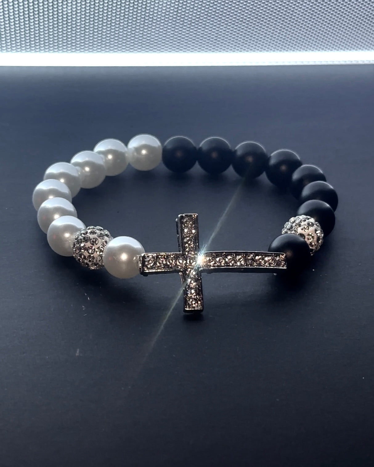 Pearl Cross Bracelet
