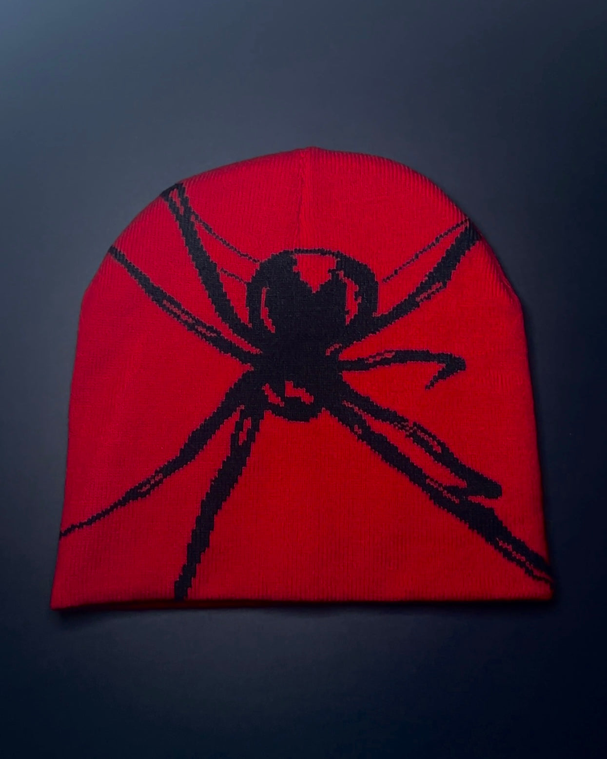 Spider Beanie Red