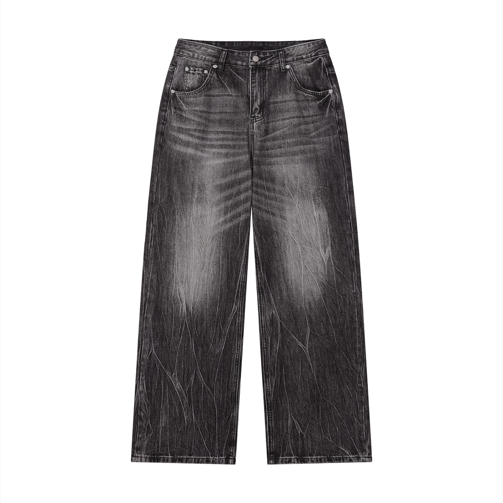 Vintage Wash "DT" Denim Jeans