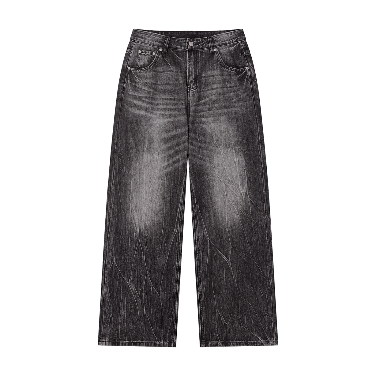 Vintage Wash "DT" Denim Jeans