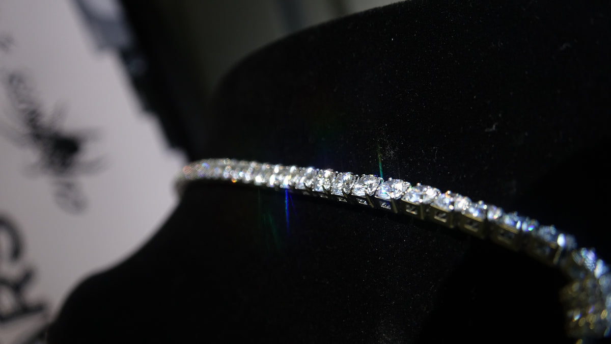 3mm-5mm Tennis Chain - White Gold