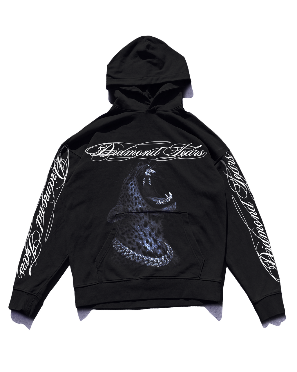 (NEW) Diamond Tears Snow Leopard Hoodie