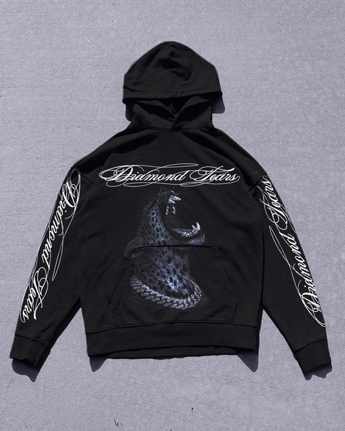 (NEW) Diamond Tears Snow Leopard Hoodie