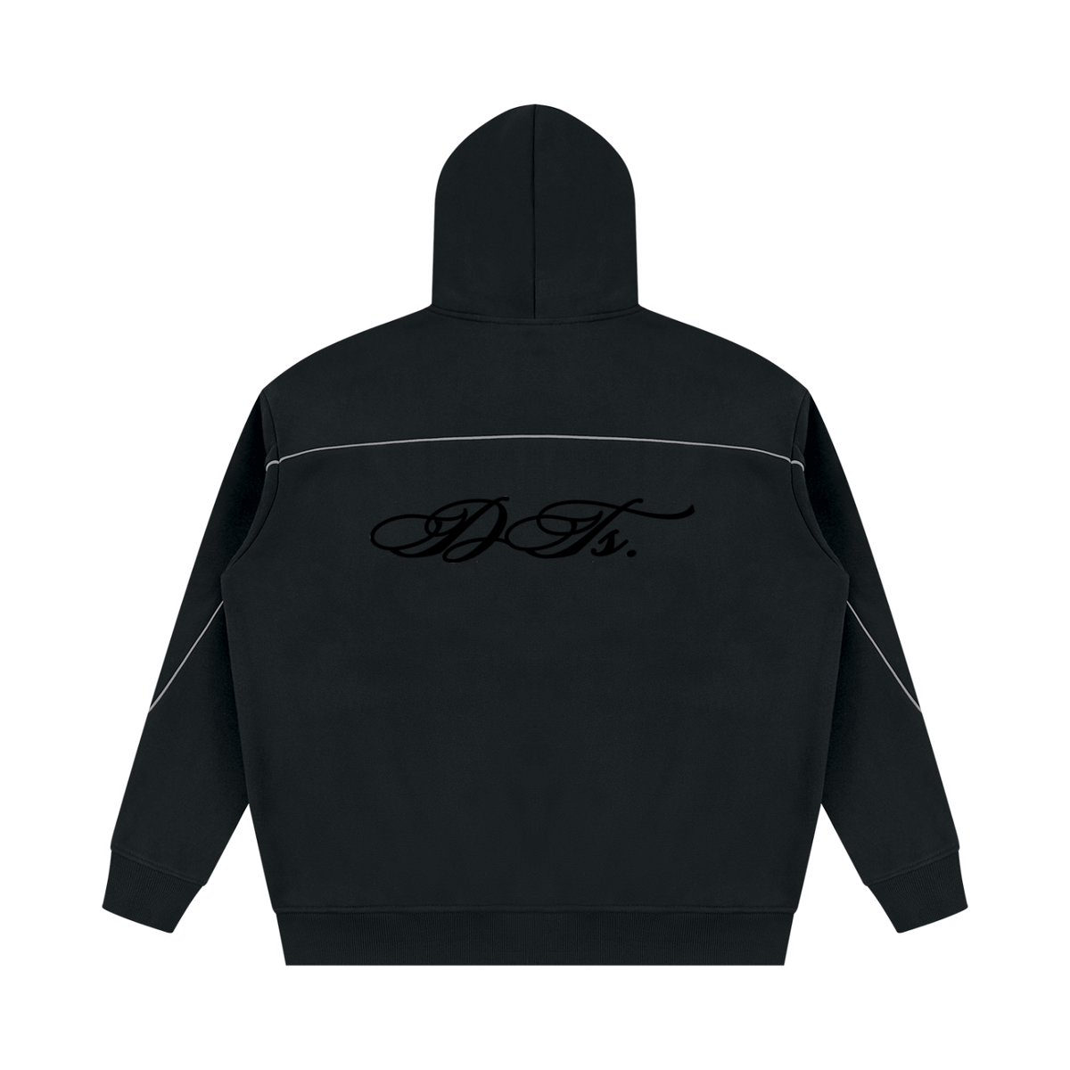 Unisex Oversized Piping Fleece Hoodie