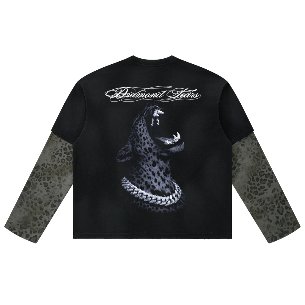 Leopard Paneled Layer Tee