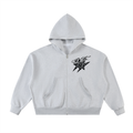 Fleeced Full-Zip Boxy Hoodie