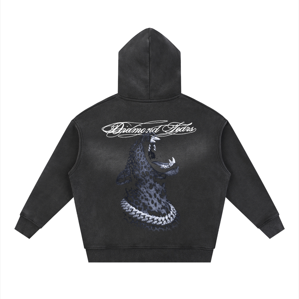 Sunfade Two-way Zipper Boxy Fleece Hoodie