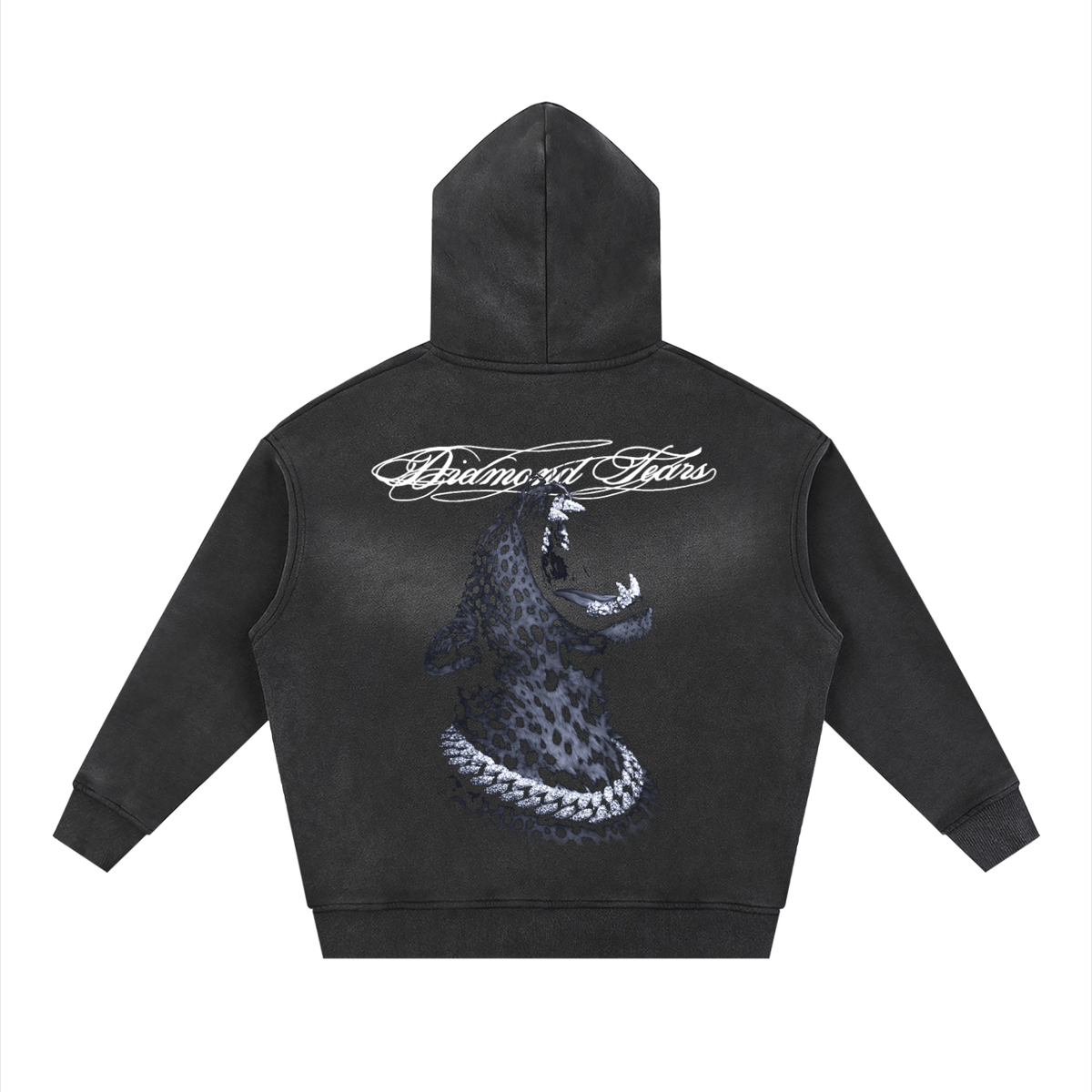 Sunfade Two-way Zipper Boxy Fleece Hoodie