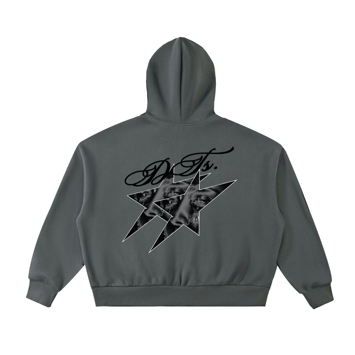 Fleeced Full-Zip Boxy Hoodie