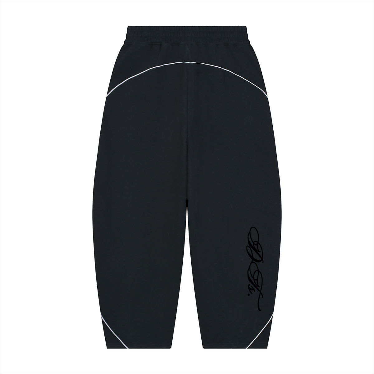 Unisex Piping Fleece Barrel Leg Sweatpants