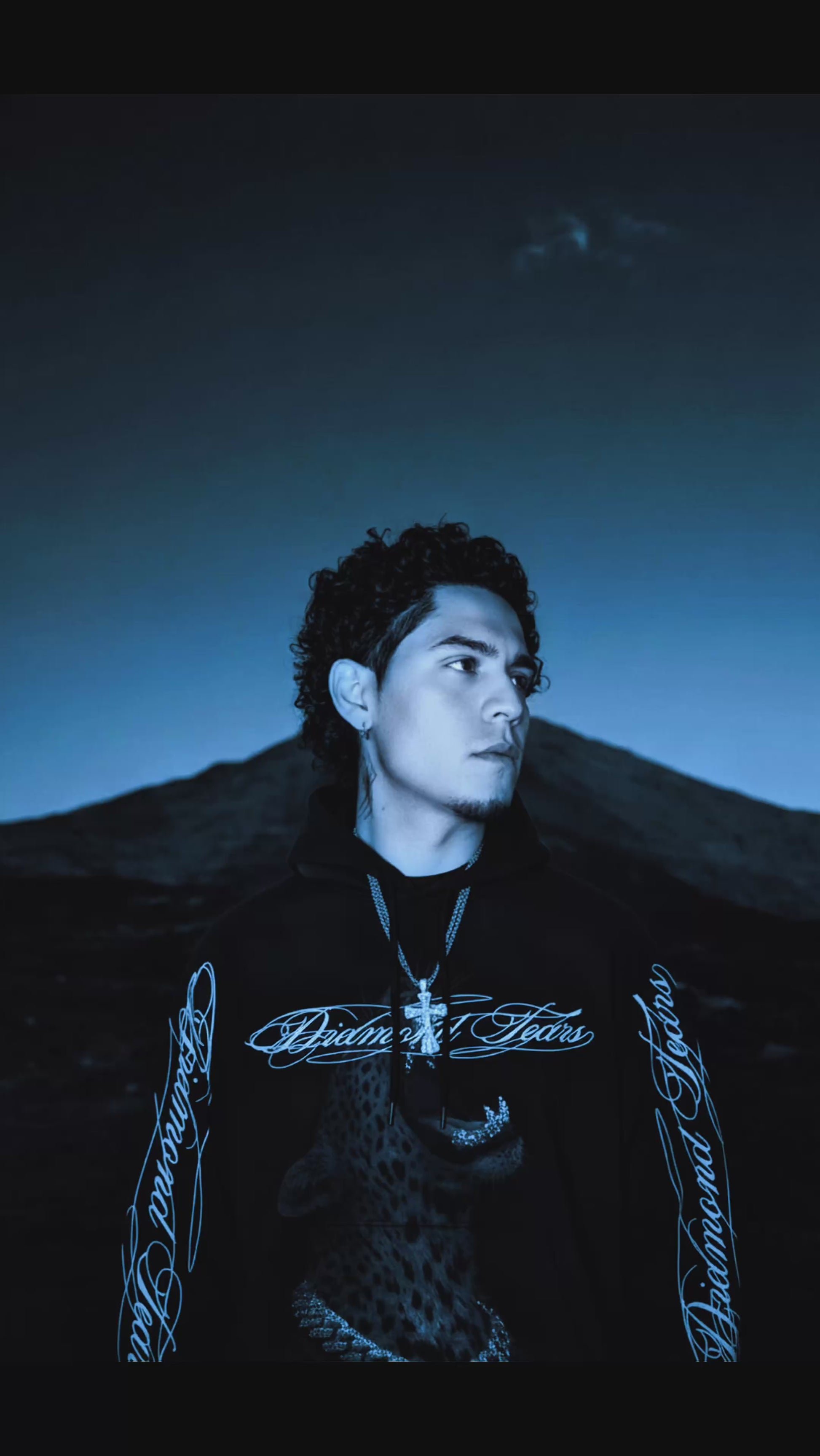 (NEW) Diamond Tears Snow Leopard Hoodie